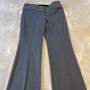 Express Editor Charcoal Grey Flare Leg Work Business Trouser Pants Slacks 2S